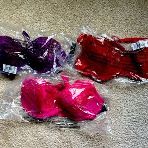 3 Bras, 32D, Brand New With Tags